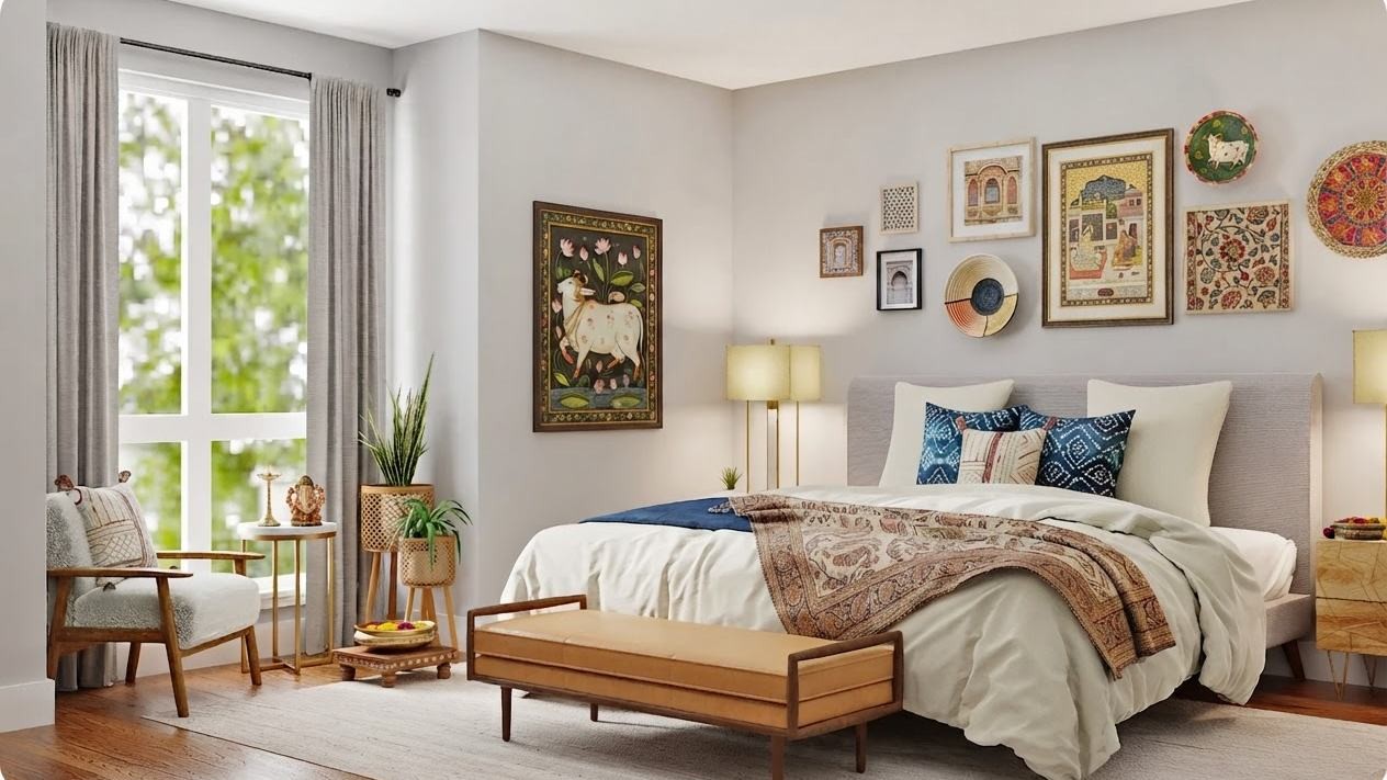 A warm and welcoming bedroom