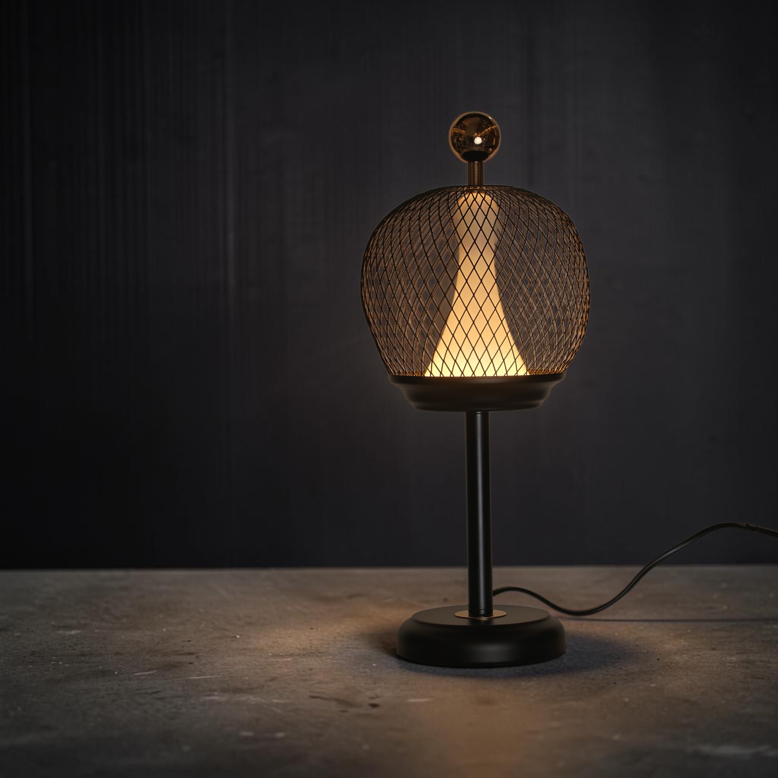 Black Dome Table Lamp